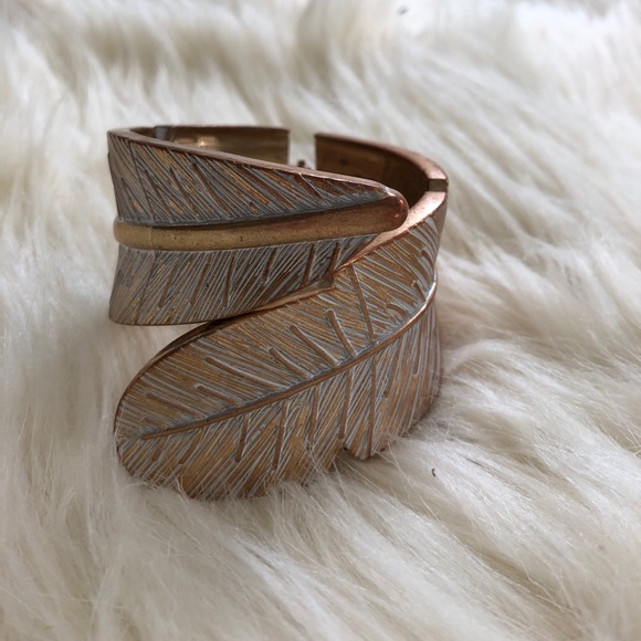 Feather cuff bracelet
